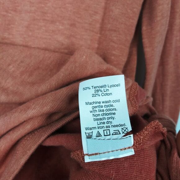 Madewell burnt orange tie side long sleeve tee - Picture 6 of 6